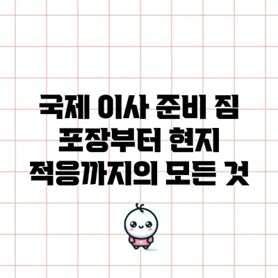 국제 이사 준비: 짐 포장부터 현지 적응까지의 모든 것