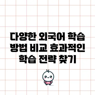 다양한 외국어 학습 방법 비교: 효과적인 학습 전략 찾기