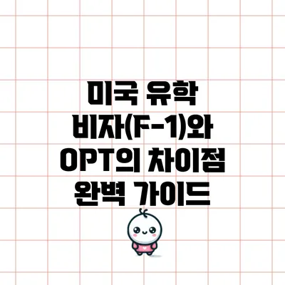 미국 유학 비자(F-1)와 OPT의 차이점 완벽 가이드