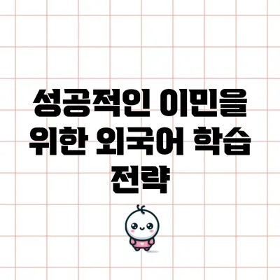 성공적인 이민을 위한 외국어 학습 전략