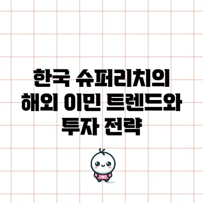 한국 슈퍼리치의 해외 이민 트렌드와 투자 전략