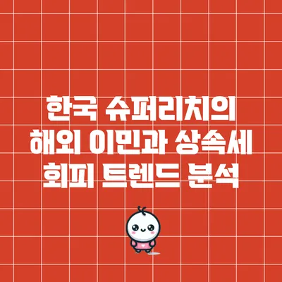 한국 슈퍼리치의 해외 이민과 상속세 회피 트렌드 분석