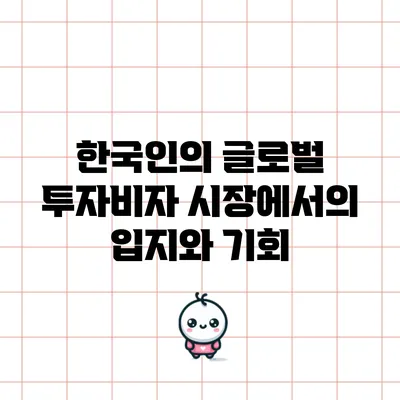한국인의 글로벌 투자비자 시장에서의 입지와 기회