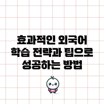 효과적인 외국어 학습 전략과 팁으로 성공하는 방법