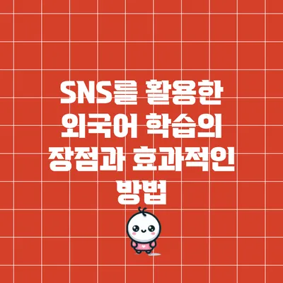 SNS를 활용한 외국어 학습의 장점과 효과적인 방법