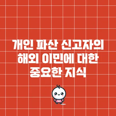 개인 파산 신고자의 해외 이민에 대한 중요한 지식