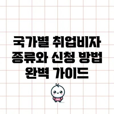 국가별 취업비자 종류와 신청 방법 완벽 가이드