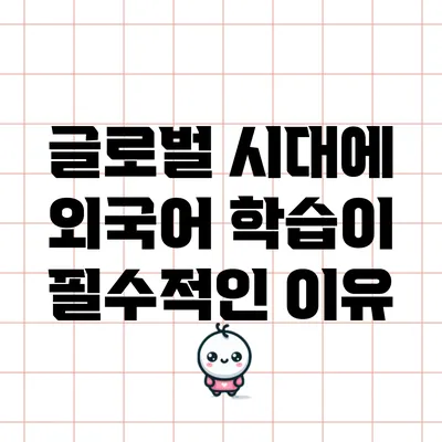 글로벌 시대에 외국어 학습이 필수적인 이유