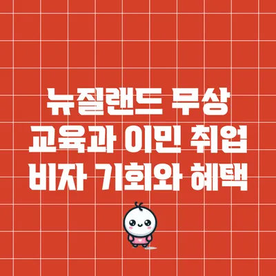 뉴질랜드 무상 교육과 이민 취업 비자: 기회와 혜택