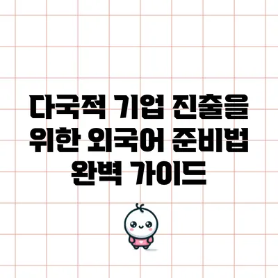 다국적 기업 진출을 위한 외국어 준비법 완벽 가이드