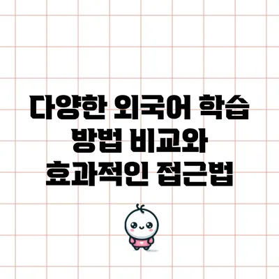다양한 외국어 학습 방법 비교와 효과적인 접근법