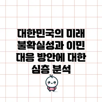대한민국의 미래 불확실성과 이민 대응 방안에 대한 심층 분석