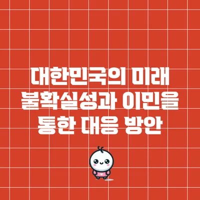 대한민국의 미래 불확실성과 이민을 통한 대응 방안