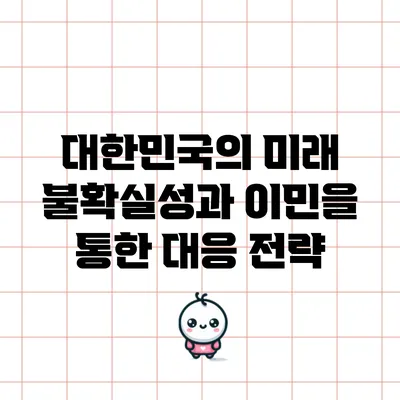 대한민국의 미래 불확실성과 이민을 통한 대응 전략