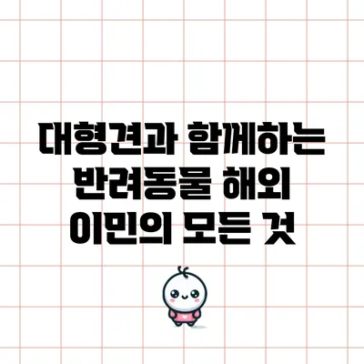 대형견과 함께하는 반려동물 해외 이민의 모든 것