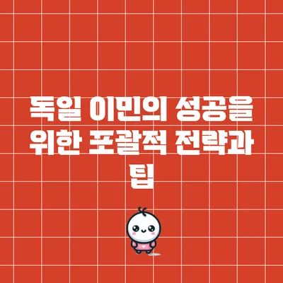 독일 이민의 성공을 위한 포괄적 전략과 팁