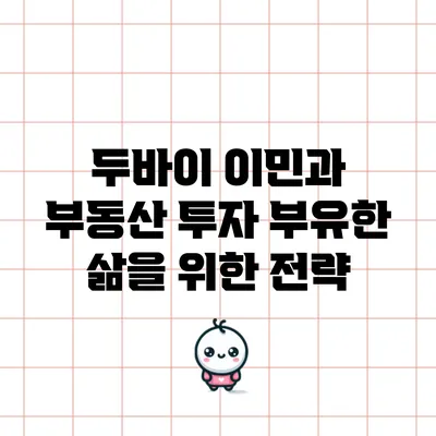 두바이 이민과 부동산 투자: 부유한 삶을 위한 전략