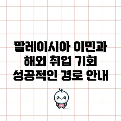 말레이시아 이민과 해외 취업 기회: 성공적인 경로 안내