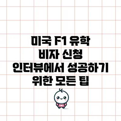 미국 F1 유학 비자 신청 인터뷰에서 성공하기 위한 모든 팁