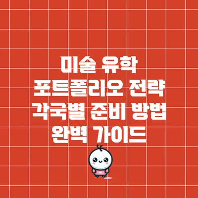 미술 유학 포트폴리오 전략: 각국별 준비 방법 완벽 가이드