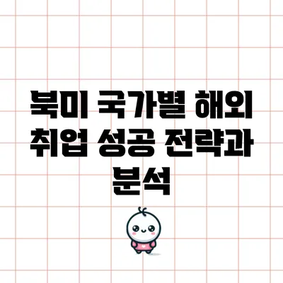 북미 국가별 해외 취업 성공 전략과 분석