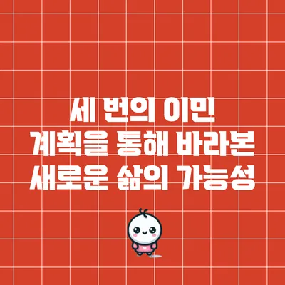 세 번의 이민 계획을 통해 바라본 새로운 삶의 가능성