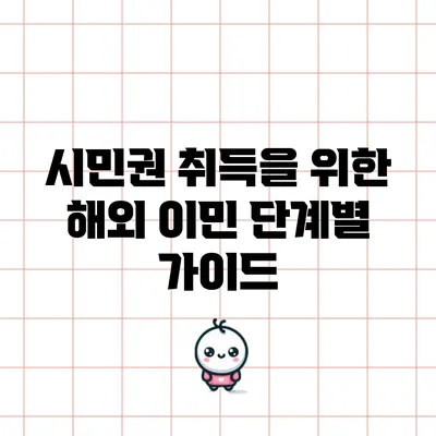 시민권 취득을 위한 해외 이민 단계별 가이드