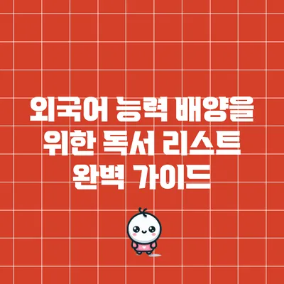 외국어 능력 배양을 위한 독서 리스트 완벽 가이드