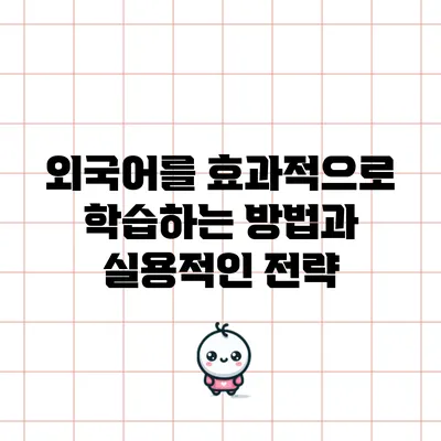 외국어를 효과적으로 학습하는 방법과 실용적인 전략