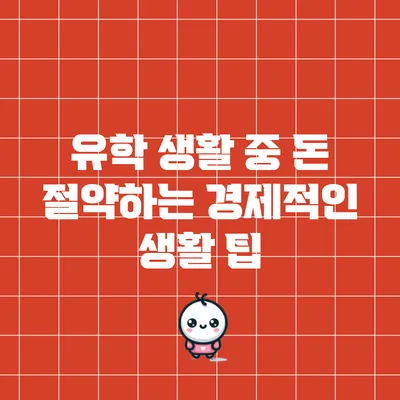 유학 생활 중 돈 절약하는 경제적인 생활 팁