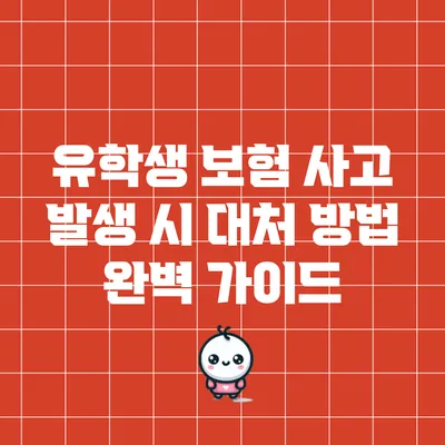 유학생 보험: 사고 발생 시 대처 방법 완벽 가이드
