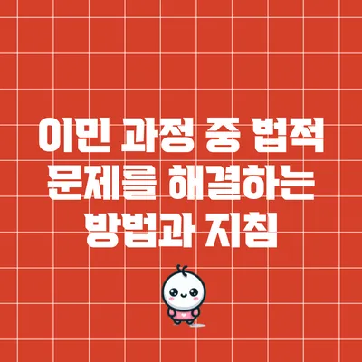 이민 과정 중 법적 문제를 해결하는 방법과 지침