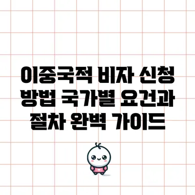 이중국적 비자 신청 방법: 국가별 요건과 절차 완벽 가이드