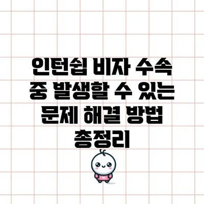 인턴쉽 비자 수속 중 발생할 수 있는 문제 해결 방법 총정리