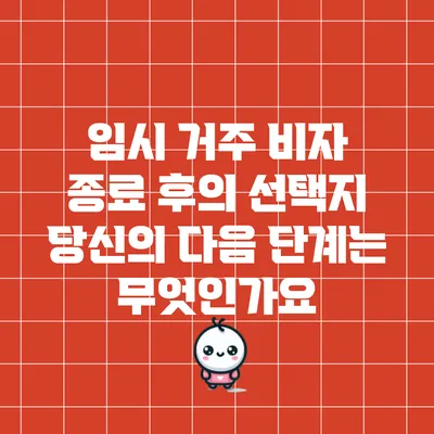 임시 거주 비자 종료 후의 선택지: 당신의 다음 단계는 무엇인가요?