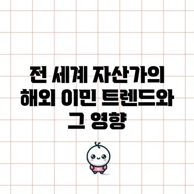 전 세계 자산가의 해외 이민 트렌드와 그 영향