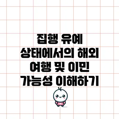 집행 유예 상태에서의 해외 여행 및 이민 가능성 이해하기