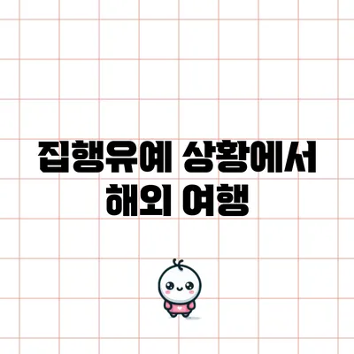 집행유예 상황에서 해외 여행