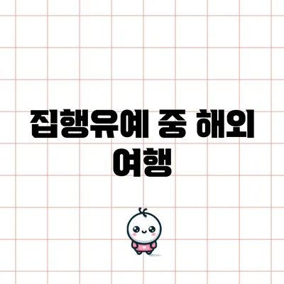 집행유예 중 해외 여행