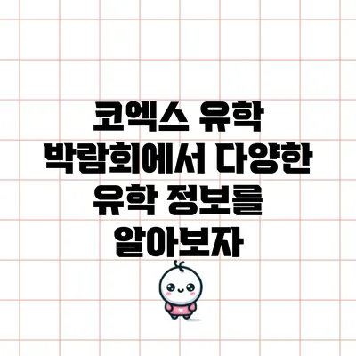 코엑스 유학 박람회에서 다양한 유학 정보를 알아보자