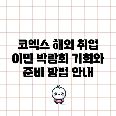 코엑스 해외 취업 이민 박람회: 기회와 준비 방법 안내
