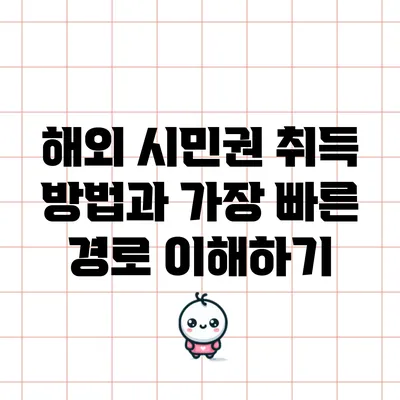 해외 시민권 취득 방법과 가장 빠른 경로 이해하기