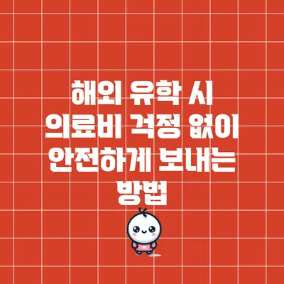 해외 유학 시 의료비 걱정 없이 안전하게 보내는 방법