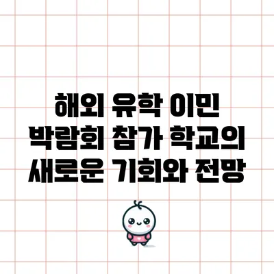 해외 유학 이민 박람회 참가 학교의 새로운 기회와 전망