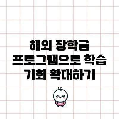 해외 장학금 프로그램으로 학습 기회 확대하기