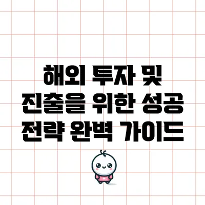 해외 투자 및 진출을 위한 성공 전략 완벽 가이드