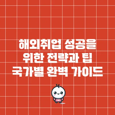 해외취업 성공을 위한 전략과 팁: 국가별 완벽 가이드