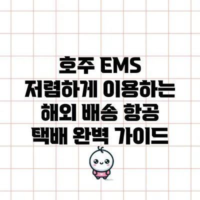 호주 EMS: 저렴하게 이용하는 해외 배송 항공 택배 완벽 가이드