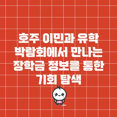 호주 이민과 유학 박람회에서 만나는 장학금 정보를 통한 기회 탐색
