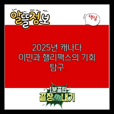2025년 캐나다 이민과 핼리팩스의 기회 탐구
